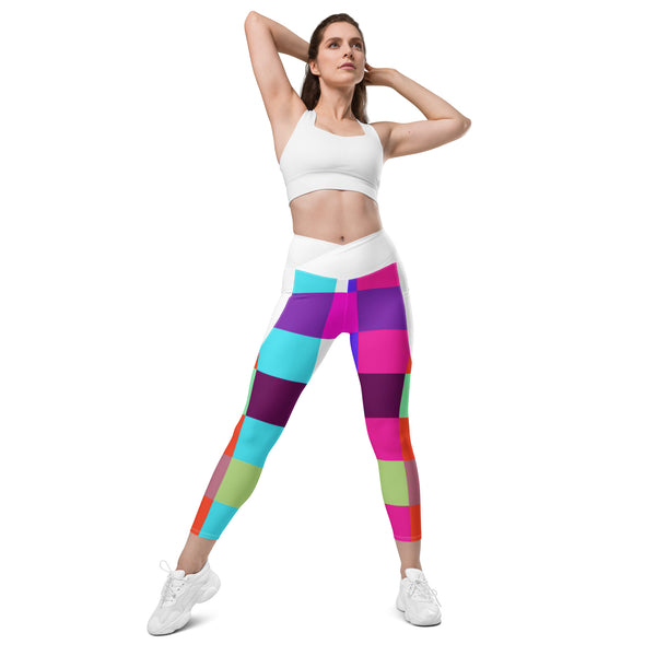 Crossover leggings with pockets