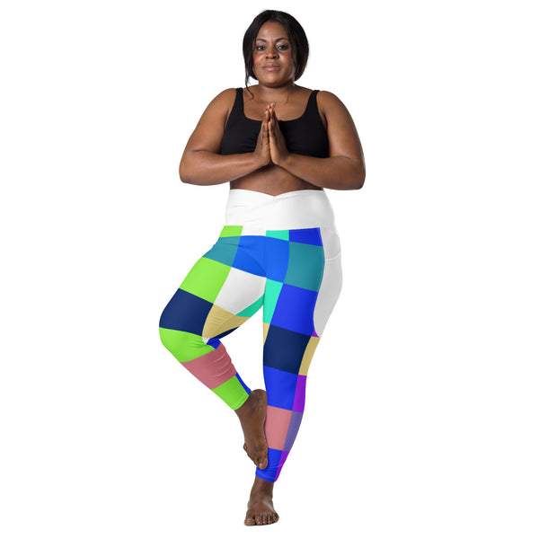 Crossover leggings with pockets