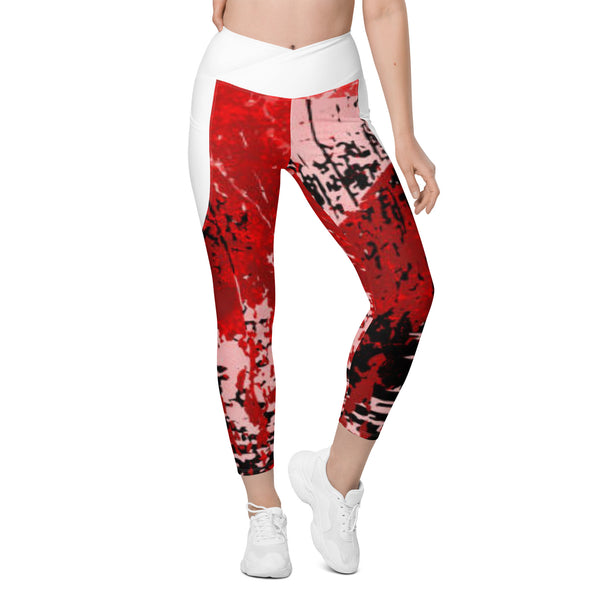 Crossover leggings with pockets