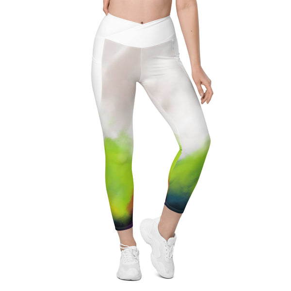 Crossover leggings with pockets
