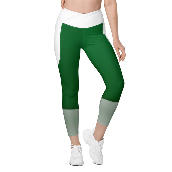 Crossover leggings with pockets