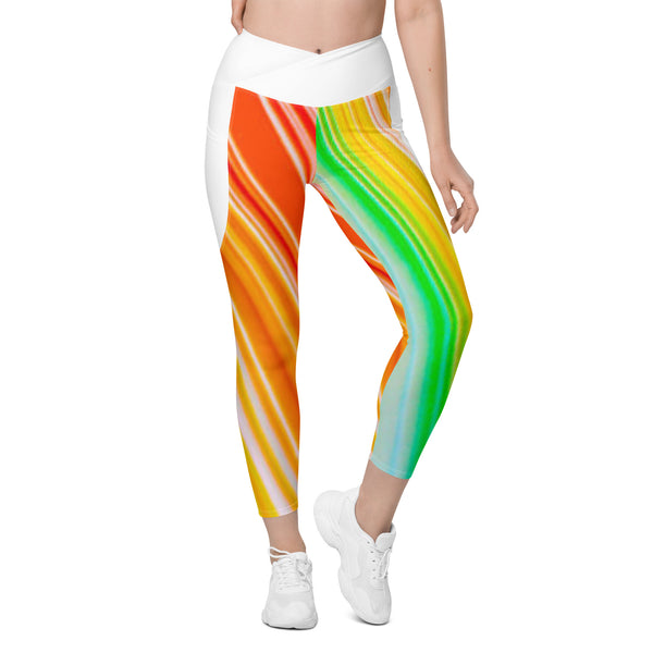Crossover leggings with pockets