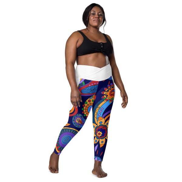 Crossover leggings with pockets