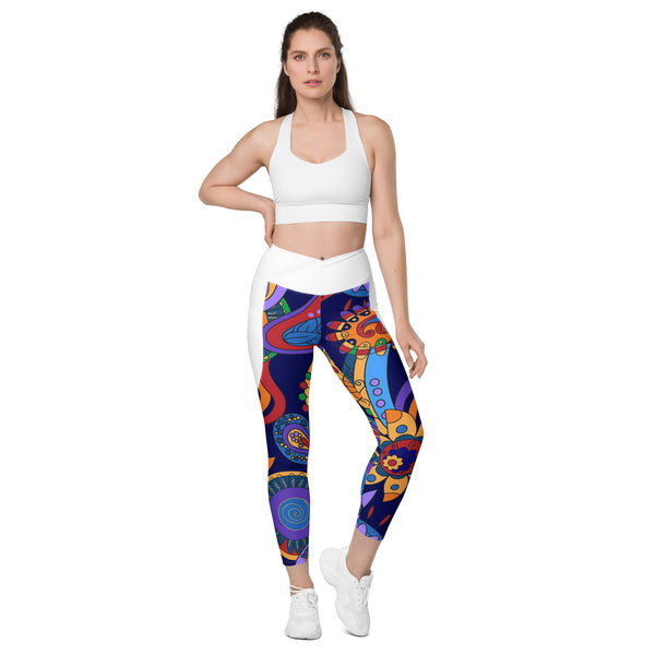 Crossover leggings with pockets