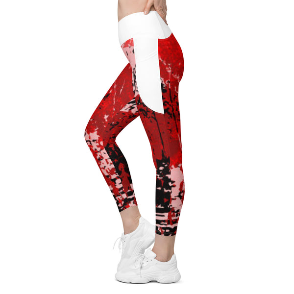 Crossover leggings with pockets