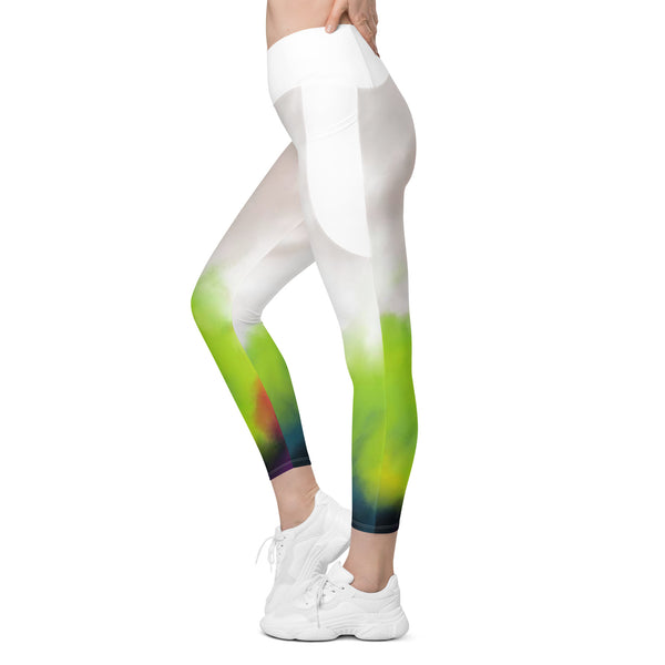 Crossover leggings with pockets