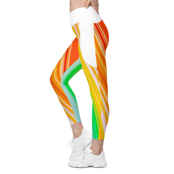 Crossover leggings with pockets