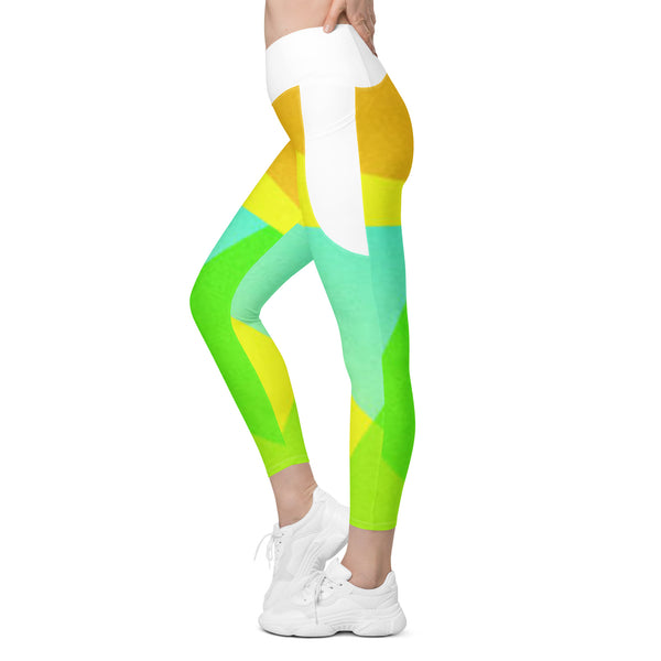Crossover leggings with pockets