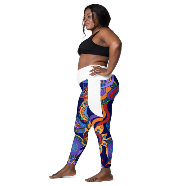Crossover leggings with pockets