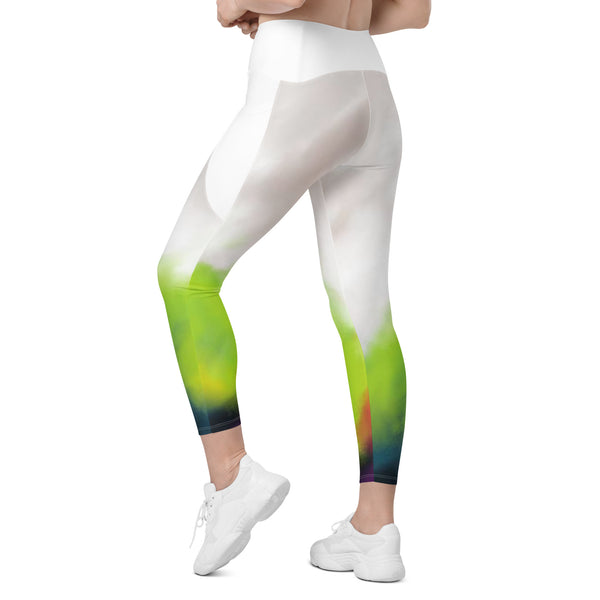 Crossover leggings with pockets