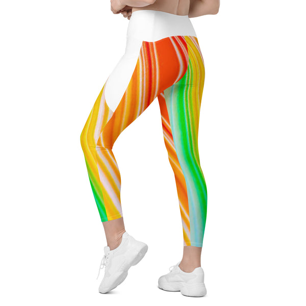 Crossover leggings with pockets