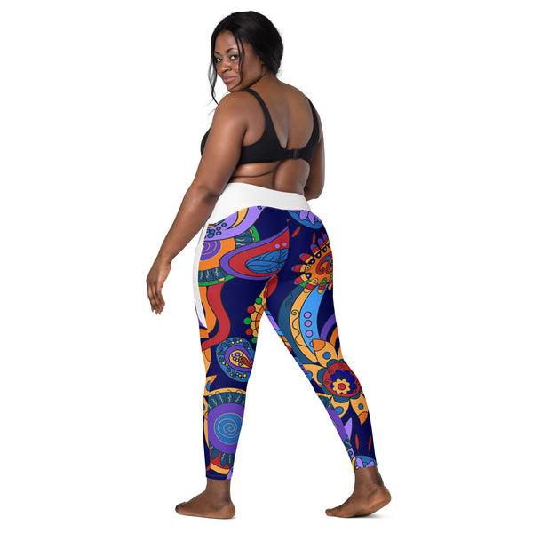Crossover leggings with pockets