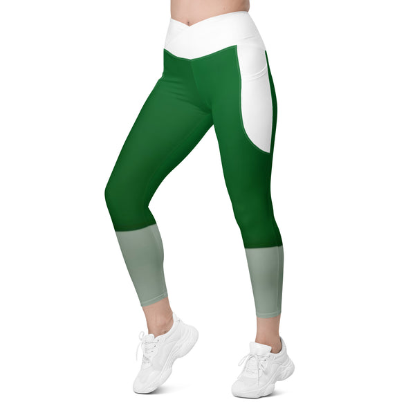 Crossover leggings with pockets