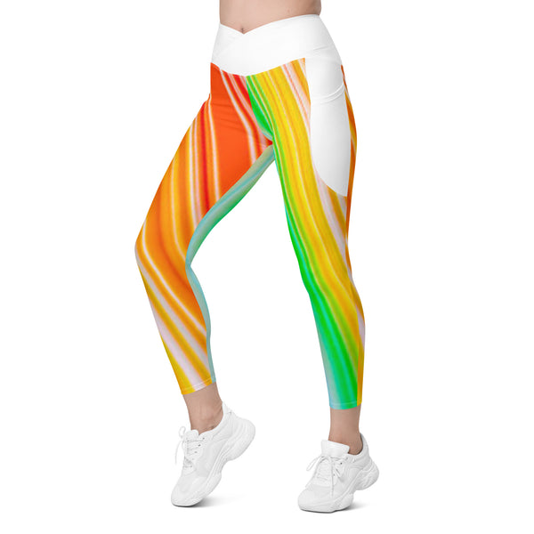 Crossover leggings with pockets