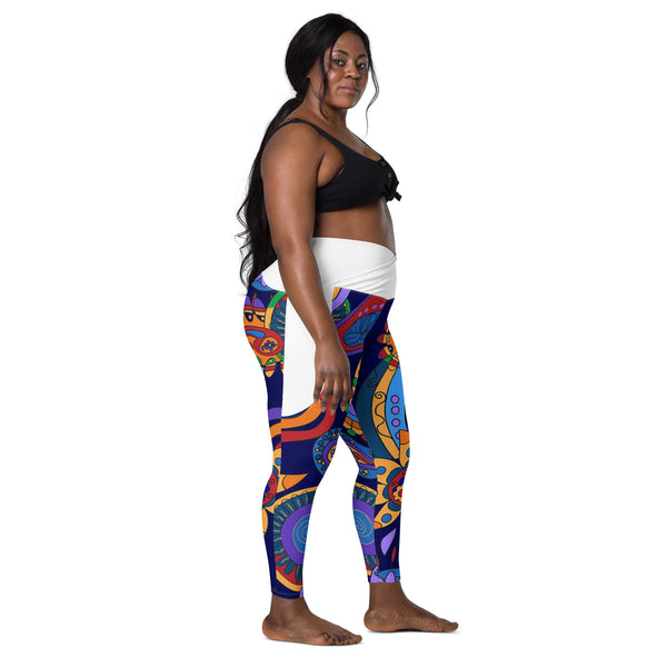 Crossover leggings with pockets