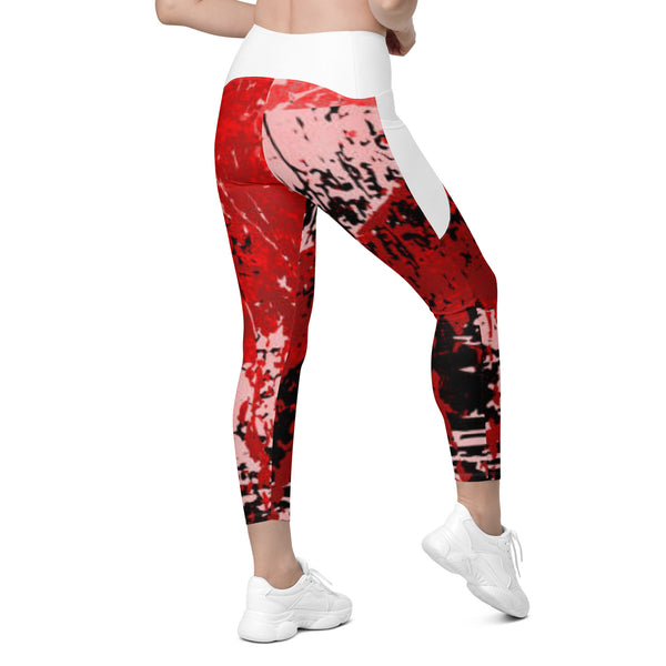 Crossover leggings with pockets