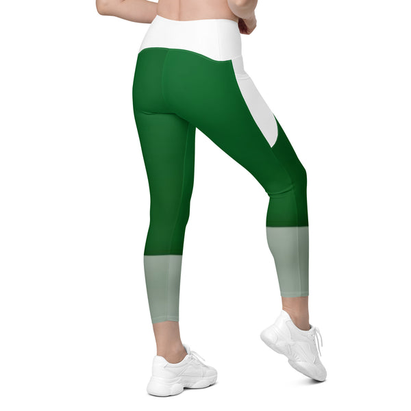 Crossover leggings with pockets