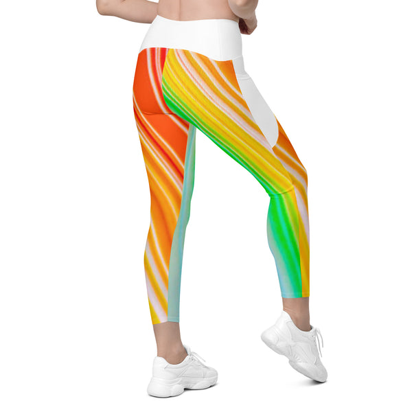 Crossover leggings with pockets