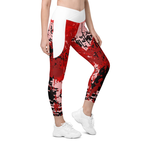 Crossover leggings with pockets