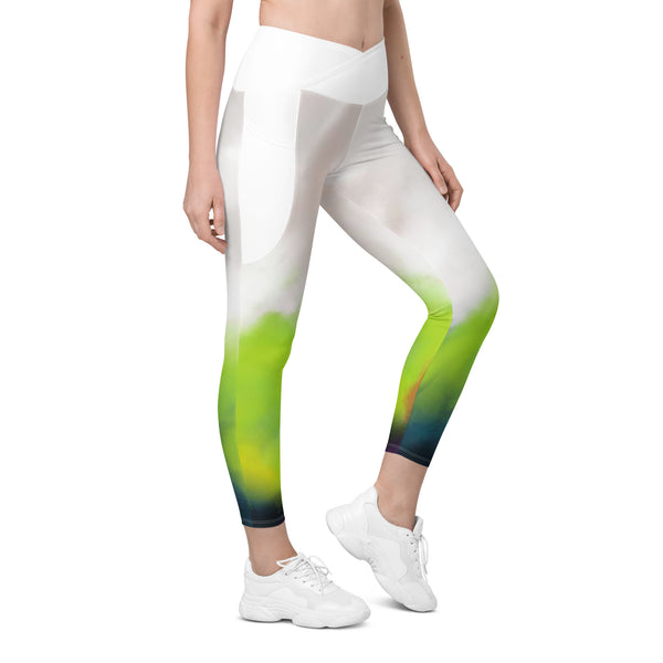 Crossover leggings with pockets