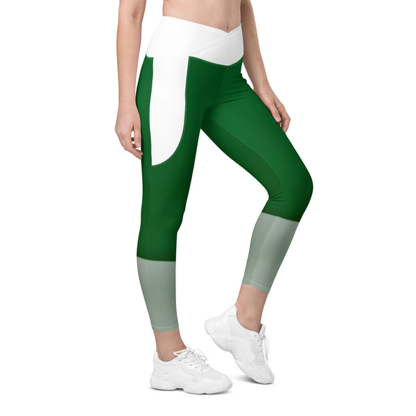 Crossover leggings with pockets