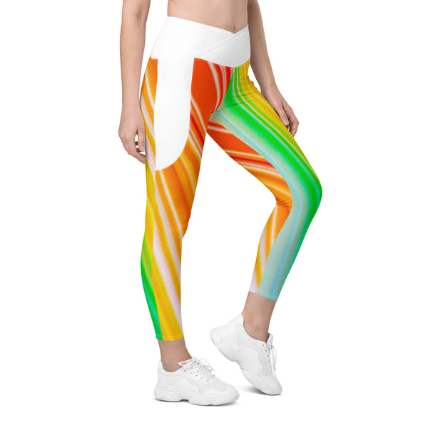 Crossover leggings with pockets