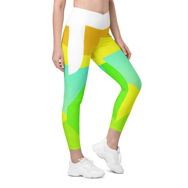 Crossover leggings with pockets