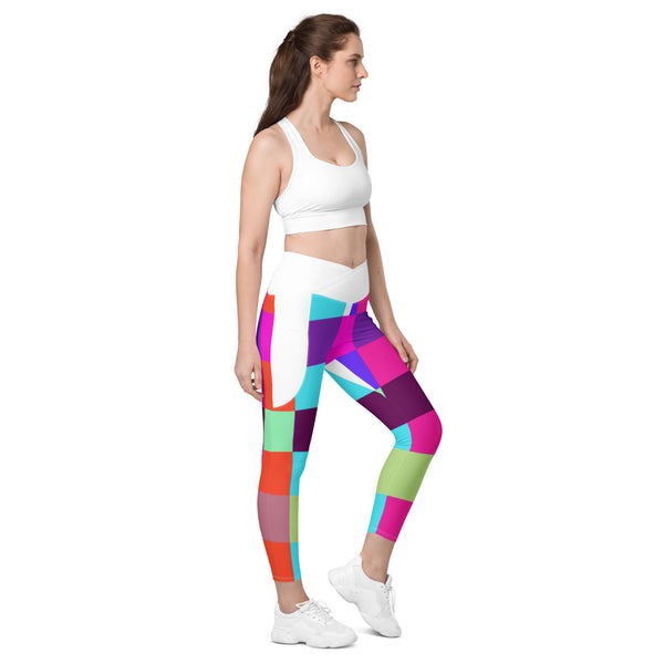 Crossover leggings with pockets
