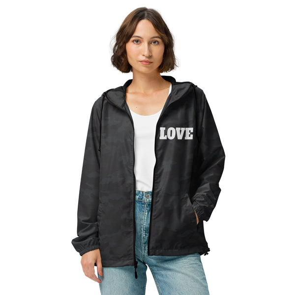 Unisex lightweight zip up windbreaker