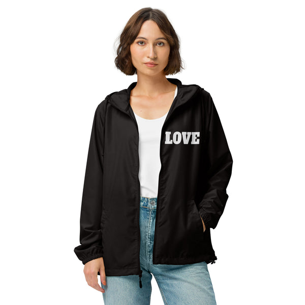 Unisex lightweight zip up windbreaker