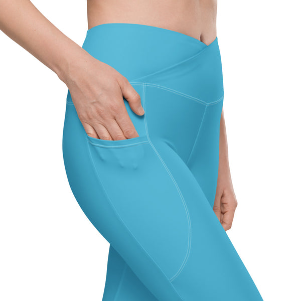 Crossover leggings with pockets