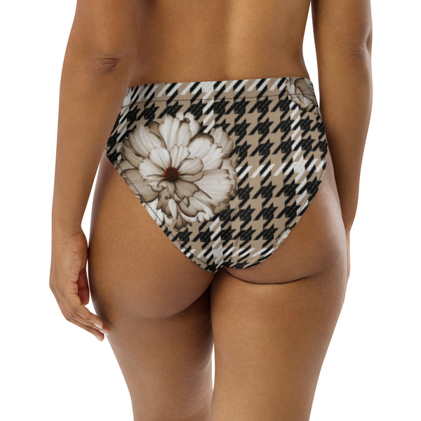 Recycled high-waisted bikini bottom