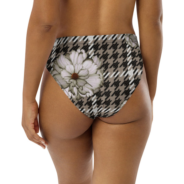 Recycled high-waisted bikini bottom
