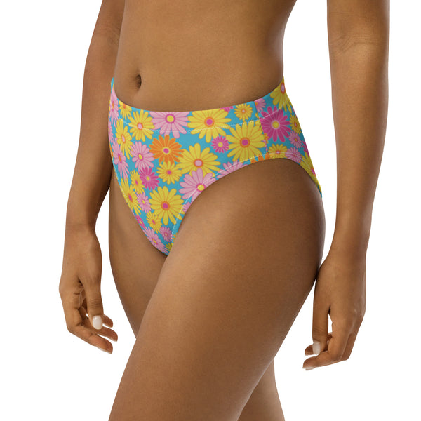 Recycled high-waisted bikini bottom