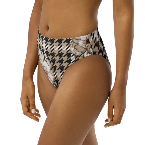 Recycled high-waisted bikini bottom