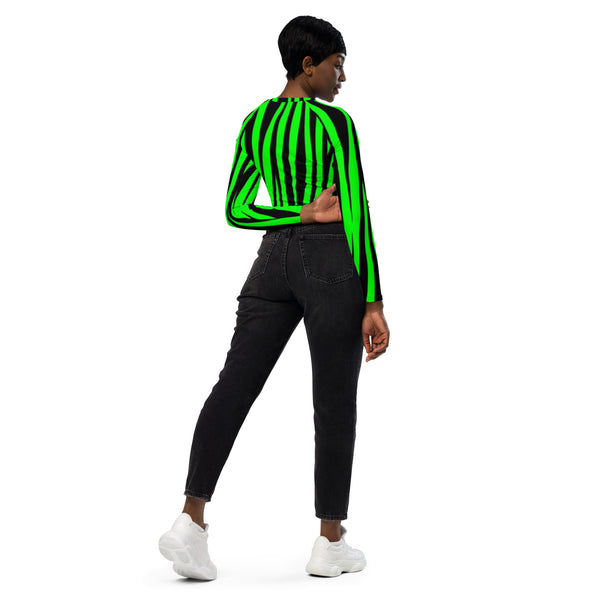 Recycled long-sleeve crop top