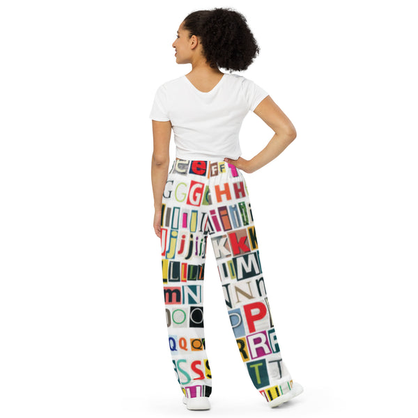 All-over print unisex wide-leg pants
