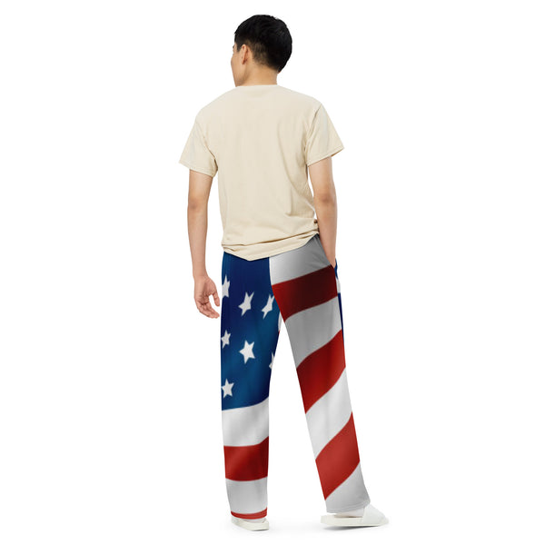 All-over print unisex wide-leg pants