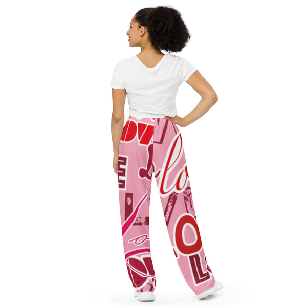 All-over print unisex wide-leg pants