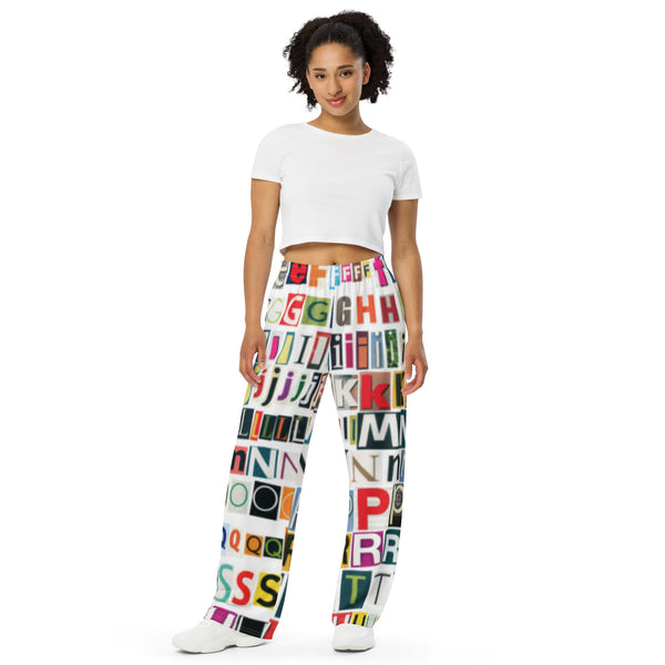 All-over print unisex wide-leg pants