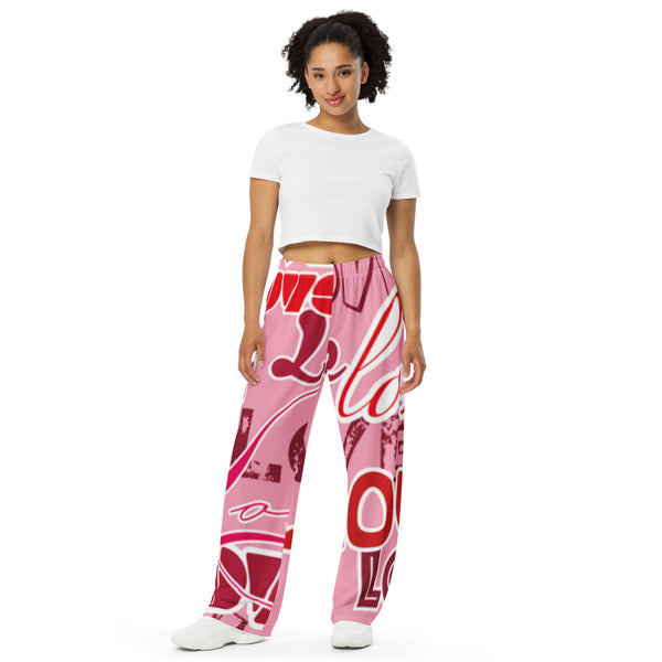 All-over print unisex wide-leg pants