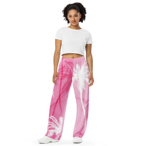 All-over print unisex wide-leg pants