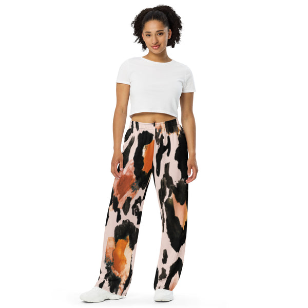 All-over print unisex wide-leg pants