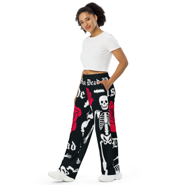 All-over print unisex wide-leg pants