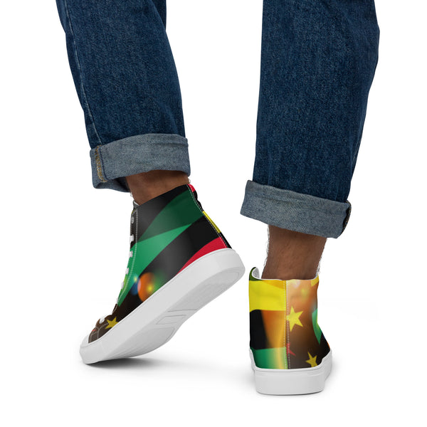 Men’s high top canvas shoes