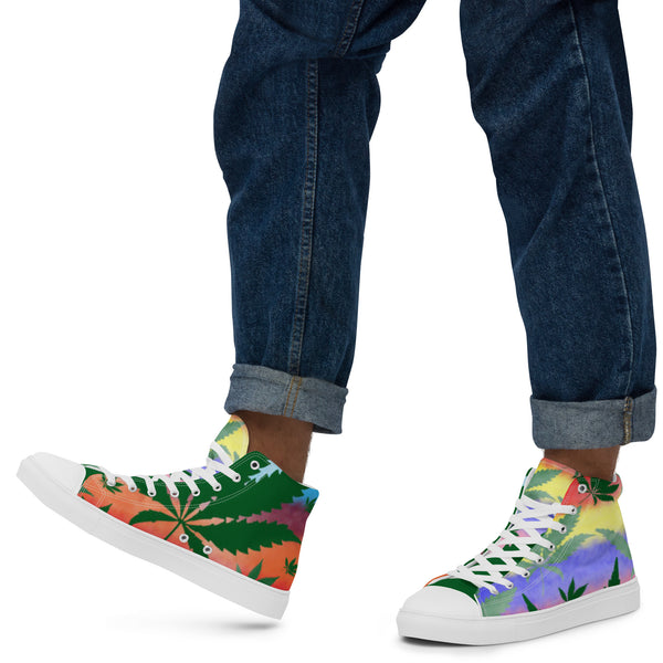 Men’s high top canvas shoes