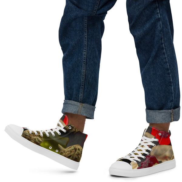 Men’s high top canvas shoes