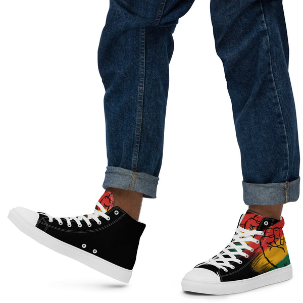 Men’s high top canvas shoes
