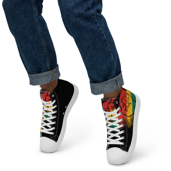 Men’s high top canvas shoes
