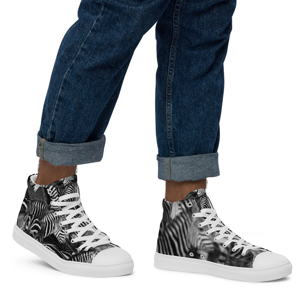 Men’s high top canvas shoes